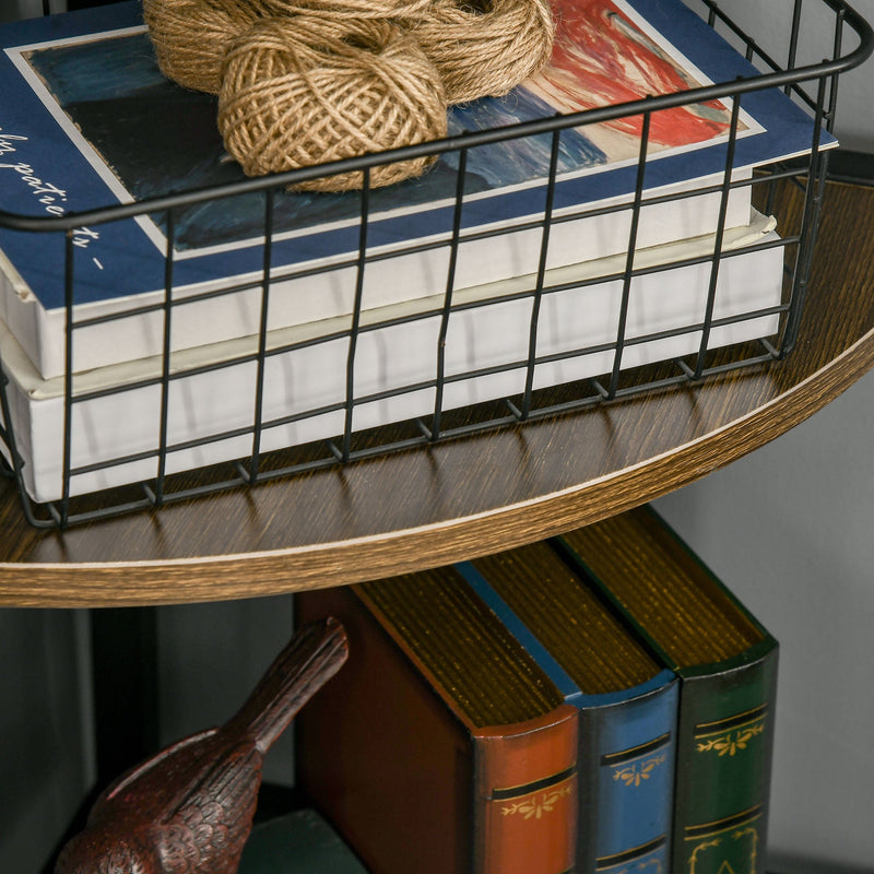 Libreria Geometrica In Metallo Nero A 5 Ripiani Inclinati – Design Moderno Per Libri, CD E Oggetti Decorativi