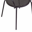 Sedia da Giardino 54x55x90cm in Ferro Ivrea Noce