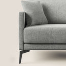 Divano 2 Posti 160x94x90 cm in Tessuto Grigio Chiaro