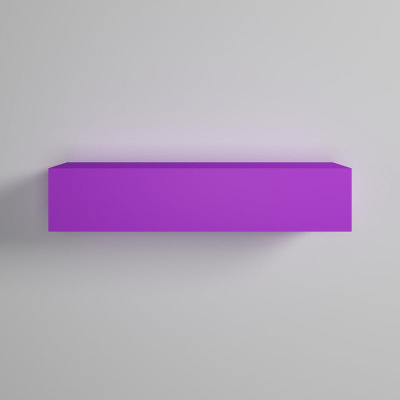 Mobile Sospeso Verticale da Salotto in Melaminico Laccato 140x31x29cm TFT Boost Viola