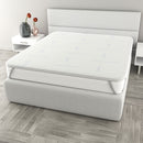 Topper Memory Con Fodera in Poliestere e Bioceramica Bianco Varie Misure