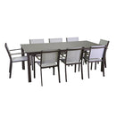 Tavolo Allungabile da Giardino 220/330x110xh76 cm in Alluminio El Paso Marrone