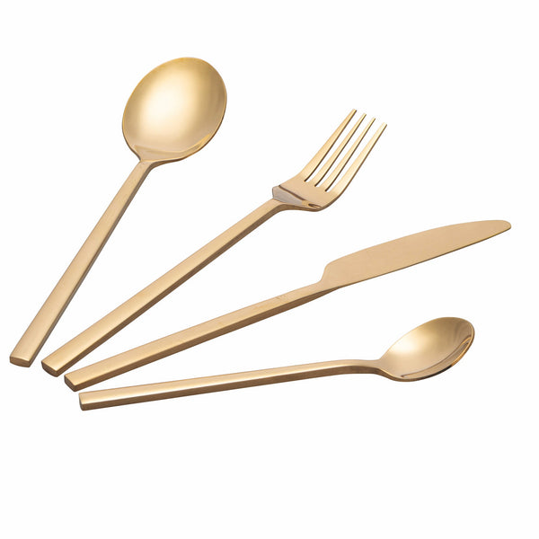 Servizio Set di Posate 24 Pezzi Oro Lucido in Acciaio Villa d'Este Home Tivoli Stylo prezzo