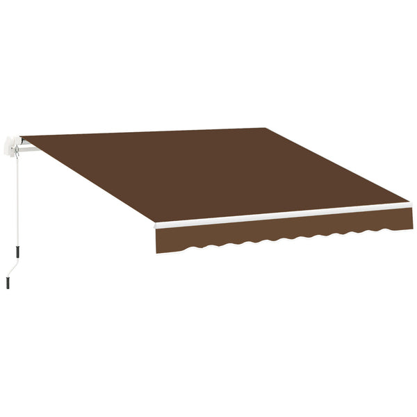 Tenda da Sole Avvolgibile a Parete 395x245 cm in Metallo e Poliestere Rosso ruggine prezzo