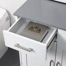 Mobiletto Bagno 2 Ante 2 Cassetti 1 Ripiano 68x33x76 cm in MDF Bianco