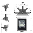 Faro LED RGB da Esterno 20W con Staffa e Angolazione 120° con Protezione IP66