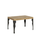 Tavolo Allungabile 120-224x90x77 cm Paxon Quercia Natura Telaio Antracite 
