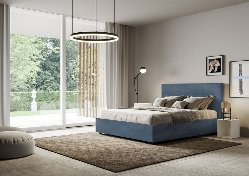 Letto Matrimoniale Mika Blu Varie Misure