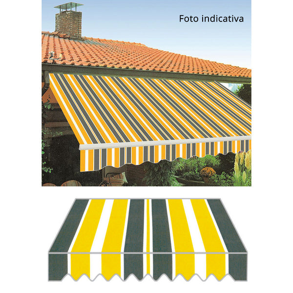 sconto Tenda da Sole con Bracci Retrattili 3x2,5m Tessuto in Poliestere Disegno P3002