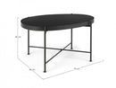 Tavolino Rashida Nero 70x46 in Metallo