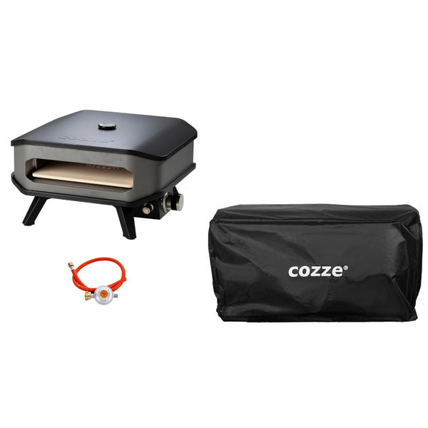 Forno per Pizza a Gas 13' Fino a 450° 34x34 cm con Pietra Refrattaria e Copertura prezzo