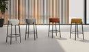 Set 2 Sgabelli Syd 41x41x67 cm in Tessuto Grigio Scuro       