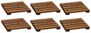 Pavimentazione da Esterno 6 Pezzi 34x34 cm in Legno Castagno