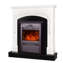 Camino Elettrico da Pavimento 97,5x90x25 cm Effetto Fiamma 2000W Casanova & Cristina Bianco/nero