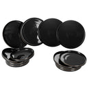 Servizio Piatti 12 Pezzi in New Bon China VdE Tivoli 1996 Luxury Black