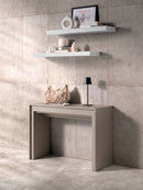 Consolle Allungabile Segmenta 110x42,5/297,5x78 cm in MDF Laccato Tortora Opaco        