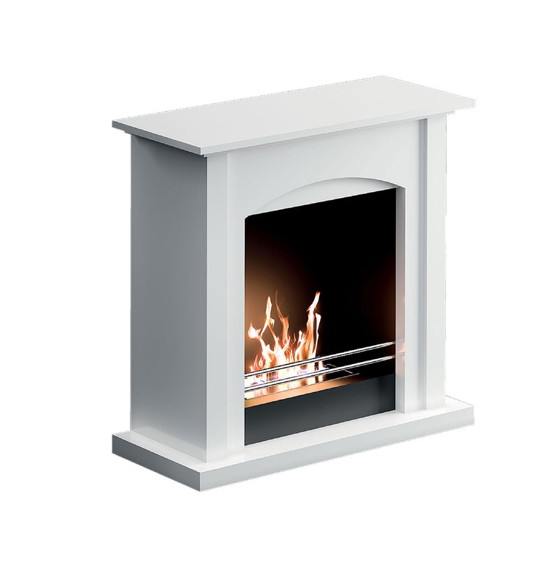 Camino a Bioetanolo da Pavimento 70x30x70 cm 2000W 1L Matera Bianco 