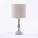 Lampada da Tavolo Ø20xH35 cm in Metallo Design Classico Grigio