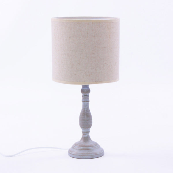 sconto Lampada da Tavolo Ø20xH35 cm in Metallo Design Classico Grigio