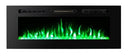 Camino Elettrico da Incasso 46,5x91,4x12,1 cm Effetto Fiamma 1500W Amadeo 36 Nero