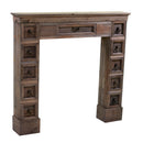 Cornice Camino in Legno 11 Cassetti 108x18x101cm Frame Marrone