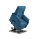 Poltrona Alzapersona Elettrica 2 Motori 82x108x84 cm Baila in Microfibra Dispositivo Medico 1 Celeste