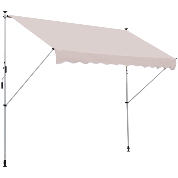 Tenda da Sole Avvolgibile 3x1.5m Autoportante Beige prezzo