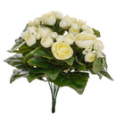 Set 3 Bouquet Artificiale di Begonia Altezza 28 cm 