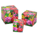 Set 3 Scatole in Similpelle multicolor quadro 