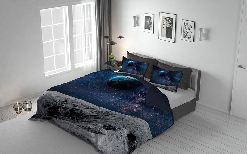 Copripiumino con Federe Stampato in Microfibra Earth Varie Misure