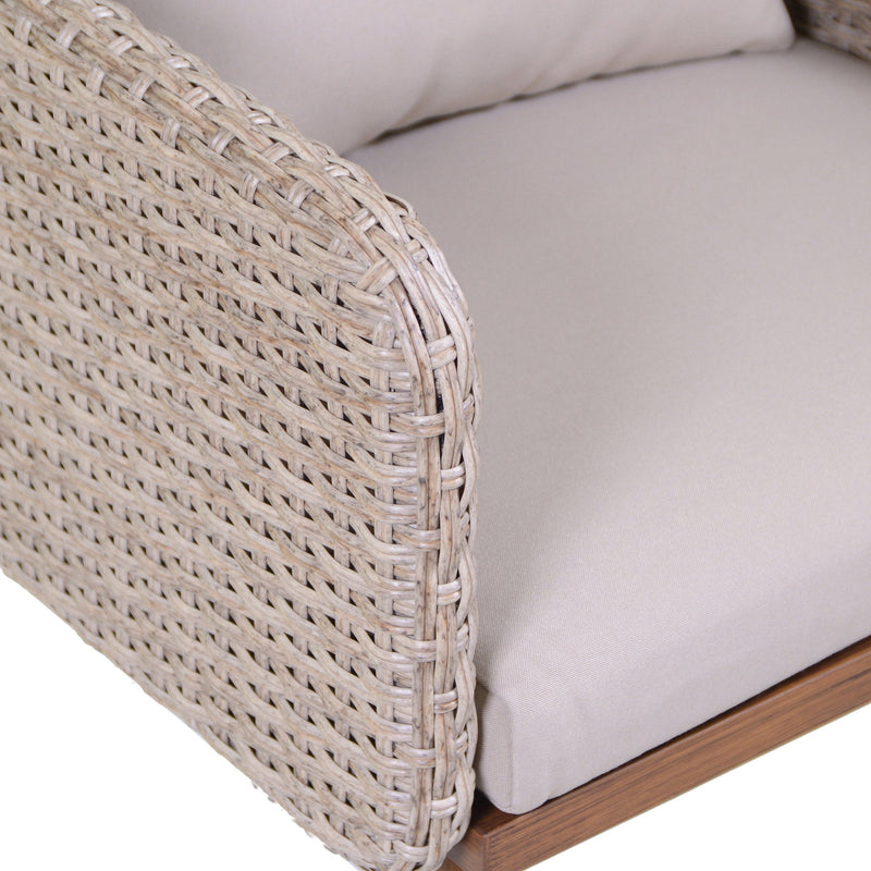 Poltrona da Giardino in Polyrattan Naturale Tirreno