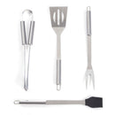 Set 4 Utensili per Barbecue in Acciaio con Valigetta 