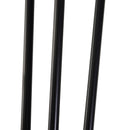 Set 4 Gambe per Tavolo 12x12x71 cm in Acciaio Preforato Nero