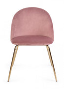 Set 4 Sedie 49x55x77h cm Tanya Velluto Rosa 