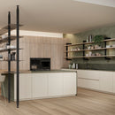 Kit Struttura Modulare con Raccordi a Parete in Alluminio Emuca Zero Nero