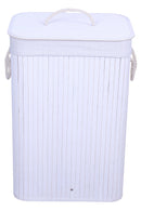 Cesto Portabiancheria 40x30x60 cm in Bamboo Collection Bianco