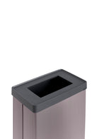 Pattumiera Alta 54L Interno Esterno Keter Verto Recycle 43,5x26,5x68,7 cm con Bordo Copri Sacco in Plastica Rosa Perla      