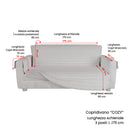 Copridivano Trapuntato in Microfibra Tortora Varie Misure