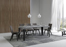 Tavolo Allungabile 120-204x80x77 cm Flame Cemento e Antracite