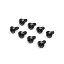 Kit 4 Ruote Slip per Carrello Ø7,5 cm con Piastra in Acciaio Emuca Neri