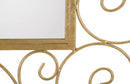 Specchio Spiral 80x2x100 Misura Interna 49x69 cm in Ferro e MDF Oro