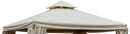 Tetto di Ricambio per Gazebo Dallas Lusso 3x3m Beige