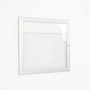 Bacheca con Apertura a Battente 51,5x48,7x2,3 cm in Alluminio con Led Silver