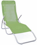 Set 2 Sedie Sdraio Pieghevoli in Mettallo Tessuto Textilene Soriani Dondolina Verde Melange