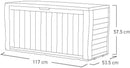Baule Cassapanca da Esterno 117x58x45 cm in Resina Keter Sherwood Marrone