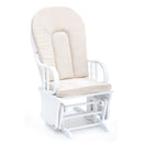 Poltrona a Dondolo in Tessuto e Legno Douglas Bianco