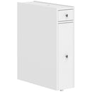 Mobile Bagno Slim Salvaspazio 16x48x58 cm con 2 Cassetti e Vano Aperto in MDF Bianco      