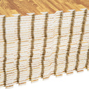 Tappeto Puzzle in EVA Effetto Legno Naturale 32 Pezzi 61.5x61.5 cm 
