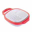 Grattugia Manuale 19,3x24,8x6,2 cm in Acciaio con Contenitore Rosso