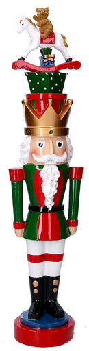 Soldatino Schiaccianoci in Resina 12x10xh52 cm Decorazione Verde